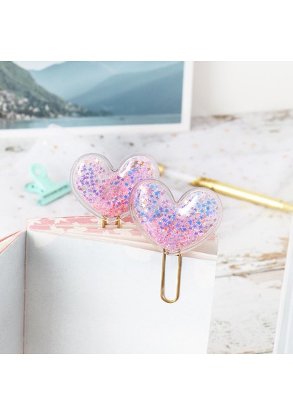 Pembe Tarzı Tutu Kalp Şekilli Ayraç Yaratıcı Renkli Kağıt Kelepçesi Okul Ofis Metal Indeks Kağıt Klipsleri Kırtasiye H0369 (Yurt Dışından) fiyatları