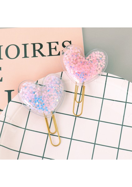 Pembe Tarzı Tutu Kalp Şekilli Ayraç Yaratıcı Renkli Kağıt Kelepçesi Okul Ofis Metal Indeks Kağıt Klipsleri Kırtasiye H0369 (Yurt Dışından) indirimleri