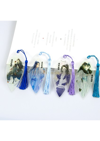 Diğer Stil Mo Dao Zu Shi Yaprak Şekilli Ayraçlar Su Geçirmez Şeffaf Pvc Plastik Ayraç Güzel Kitap Ayraçları (Yurt Dışından) fırsatları