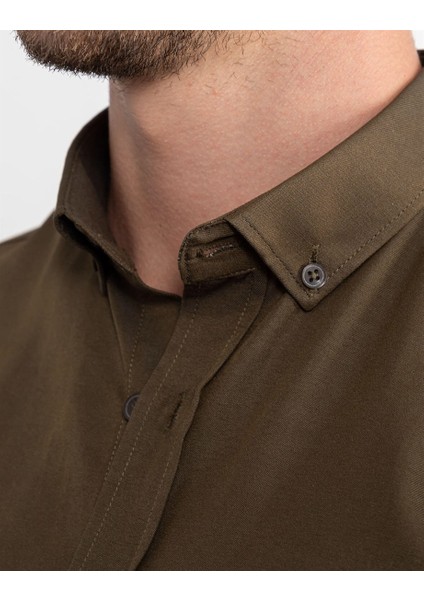 Slim Fit Düz Erkek Gömlek