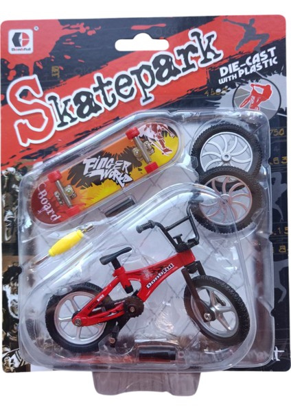 Figür Bisiklet Parmak Kaykay Oyuncak Mini Kay Kay Seti Fingerboard Ollie Skatepark Oyun Seti