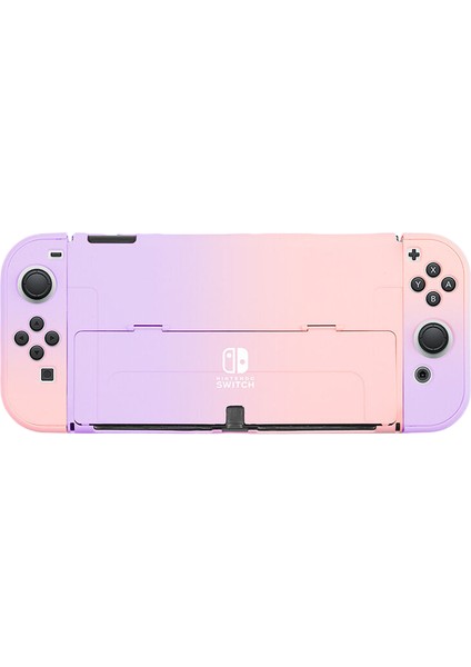 Nintendo Switch OLED Koruyucu Kılıf Ultra Ince Bölünmüş Pc Sert Kılıfı Mor Pembe (Yurt Dışından)
