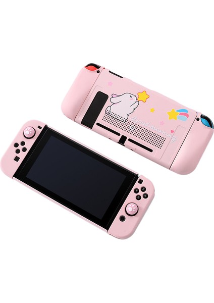 Nintendo Switch Pembe Tavşan Koruyucu Kılıf (Yurt Dışından)