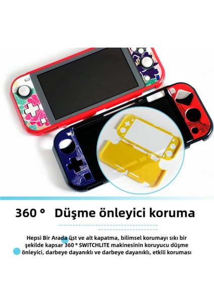 Nintendo Switch Lite Için Uygun, Renkli Grafiti Temalı Mat Boyalı Koruyucu Kapak (Yurt Dışından)