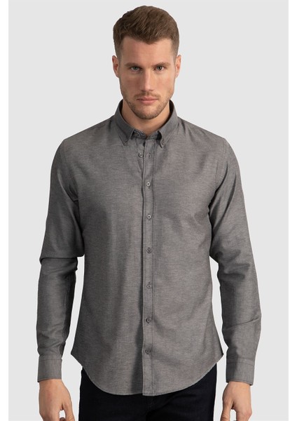 Slim Fit Dar Kesim Oxford Spor Erkek Gömlek fiyatları