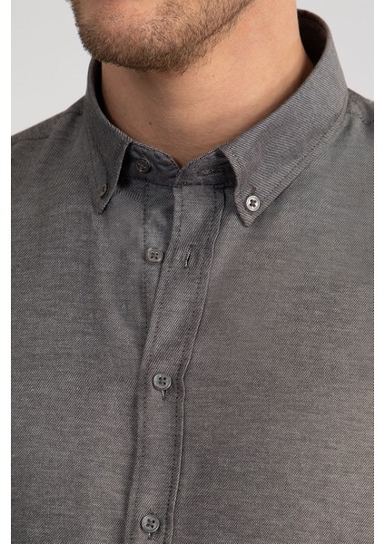 Slim Fit Dar Kesim Oxford Spor Erkek Gömlek modelleri
