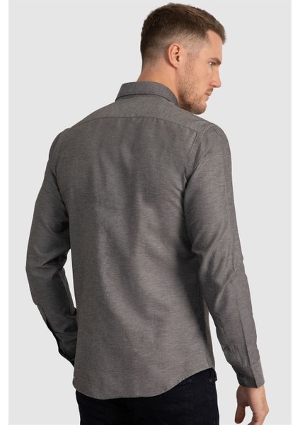 Slim Fit Dar Kesim Oxford Spor Erkek Gömlek fırsatları