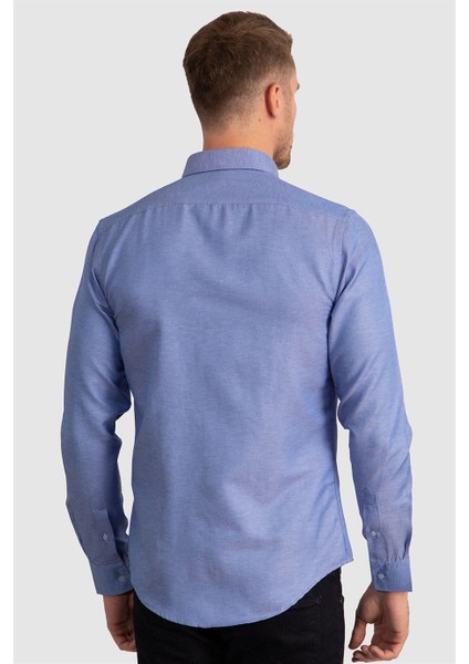 Slim Fit Dar Kesim Oxford Spor Erkek Gömlek fırsatları