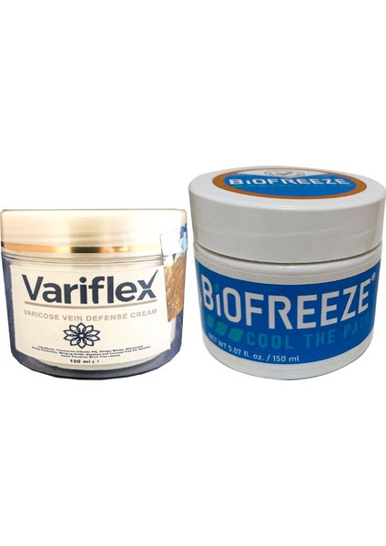 100 ml Bacak Kremi + Biofreeze Cool The Paincream 150 ml Sırt Bel Diz Dirsek Teskin Edici Masaj Kremi