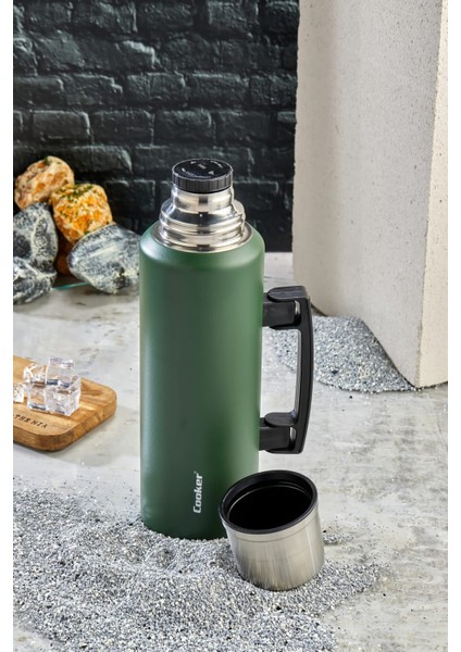 1.5 Litre Çift Katlı Çelik Termos - 24 Saat Sıcak, 48 Saat Soğuk, Kulplu (Kamp, Piknik, Ofis, Seyahat, Outdoor) fiyatları