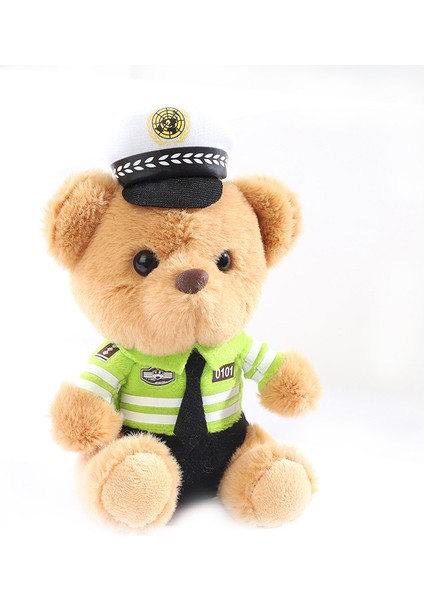 15CM Polis Ayı Peluş Kolye Anahtarlık (Yurt Dışından)