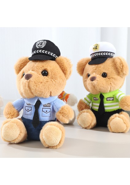 15CM Polis Ayı Peluş Kolye Anahtarlık (Yurt Dışından)