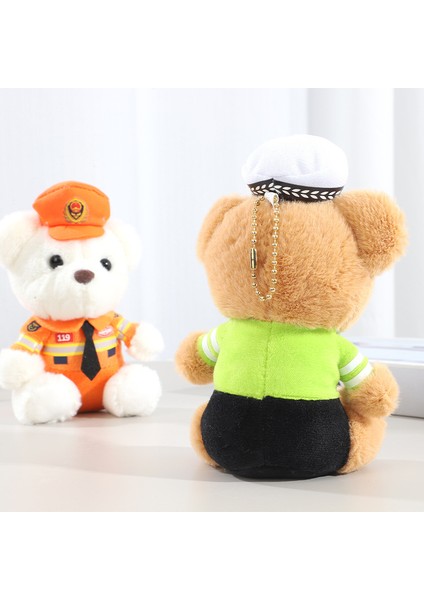 15CM Polis Ayı Peluş Kolye Anahtarlık (Yurt Dışından)