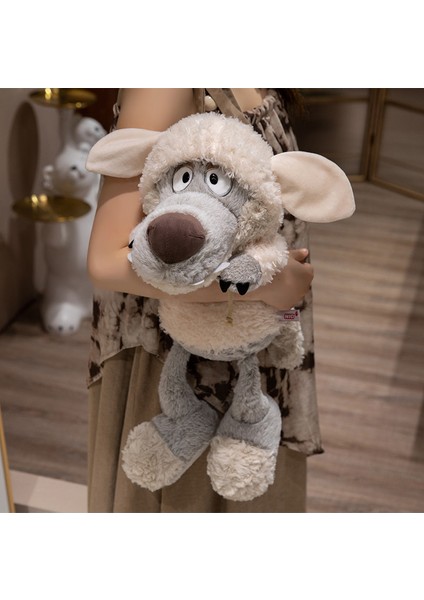 Koyun Derisi Giyil35CM Kurt Bebek Uykulu Koyun Peluş Oyuncak Bebek Hediye (Yurt Dışından)