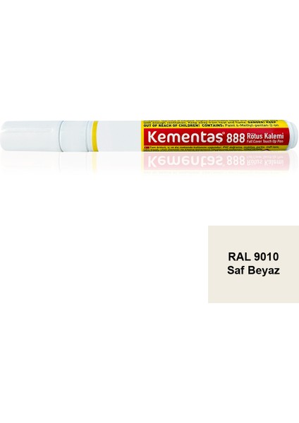 Ral 9010 Saf Beyaz Tam Örtücü Rötüş Kalemi