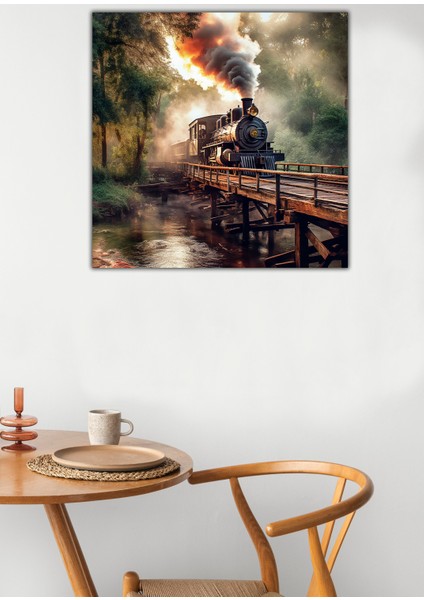 Manzara Tren ve Doğa Kanvas Tablo