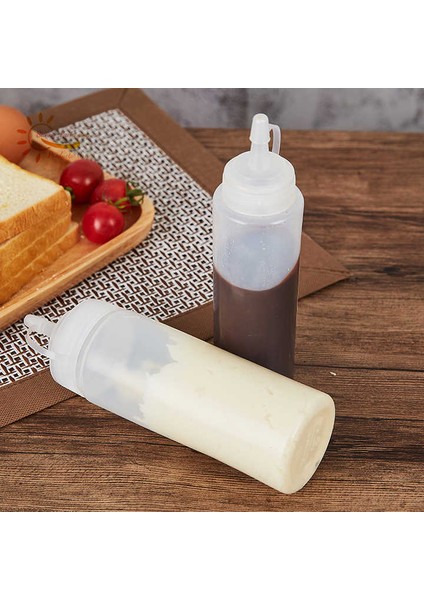 2 Adet Plastik Yağlık Sosluk Şişesi 700 ml Masterchef Sosluk Şeffaf Yağdanlık
