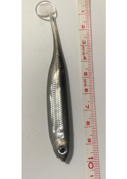 Real Fish Silikon Balık Yem Gri Renkli BÜYÜK BOY 10 cm