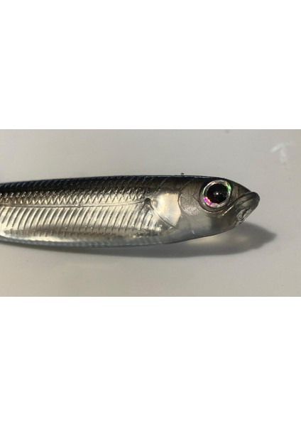 Real Fish Silikon Balık Yem Gri Renkli BÜYÜK BOY 10 cm
