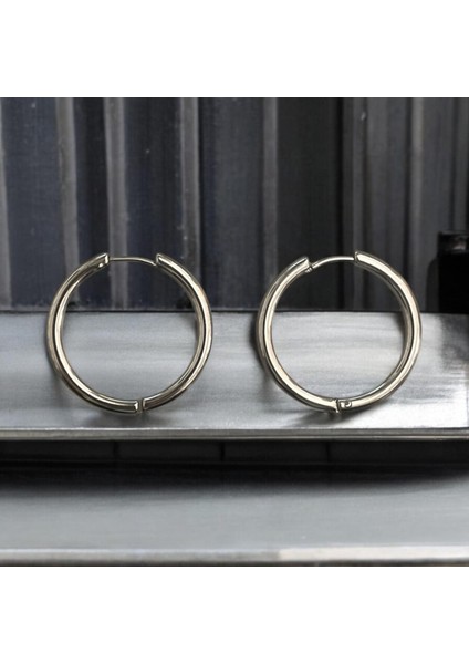 Halka Model Silver Küpe