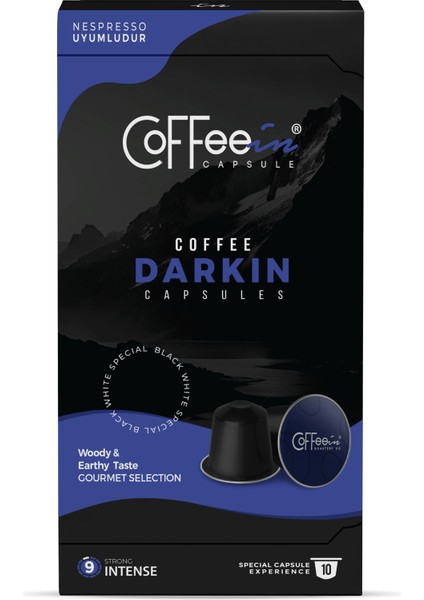 Coffee Darkin Lungo Aluminium Nespresso Kapsül Kahve 10'lu (Nespresso Uyumlu) %100 Arabica