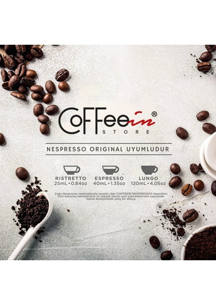 Coffee Darkin Lungo Aluminium Nespresso Kapsül Kahve 10'lu (Nespresso Uyumlu) %100 Arabica