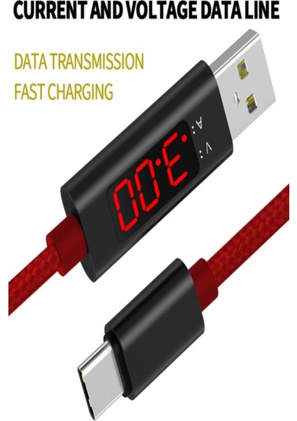 J12 Micro Usb V-A Led Göstergeli Şarj Kablosu -1mt