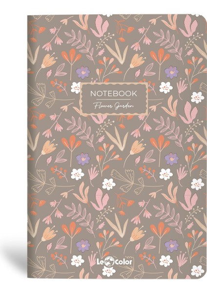 4'lü Flower Garden Defter Seti Çizgisiz 13X20