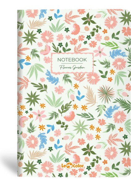 4'lü Flower Garden Defter Seti Çizgisiz 13X20