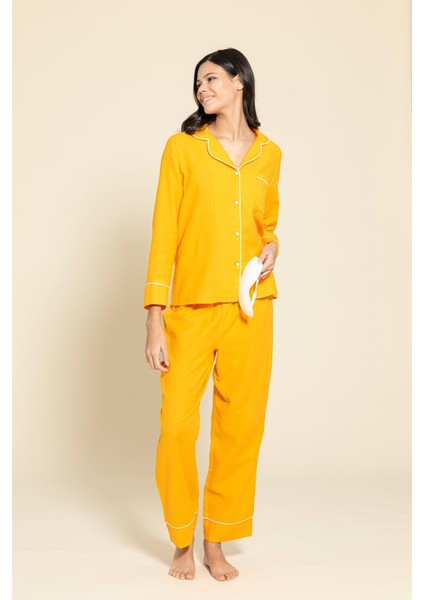 3'lü Organik Beyaz Biyeli Turuncu Pijama Takımı fırsatları