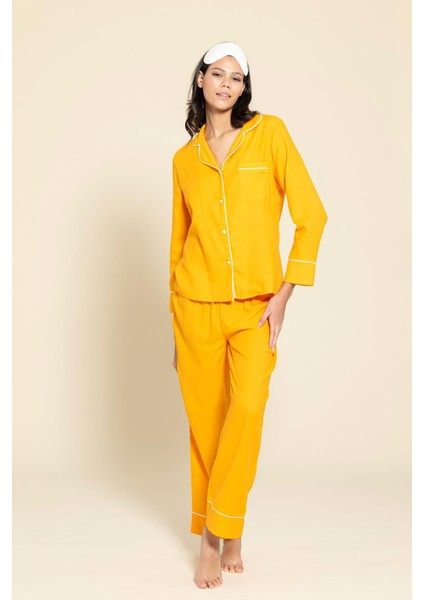 3'lü Organik Beyaz Biyeli Turuncu Pijama Takımı indirimleri