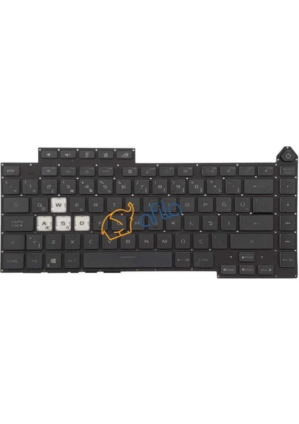 Asus Rog Strix G15 G513QE-HN058-GAMING Notebook Klavyesi Siyah Tr Rgb Işıklı