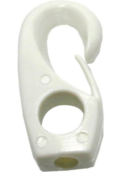 Lastik Halat Ucu Kancası Plastik Beyaz 10MM
