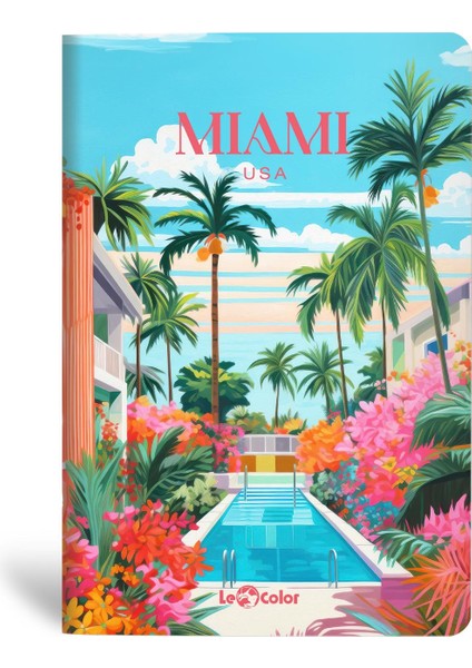 4'lü Coastal Cıtıes Defter Seti Çizgisiz 13X20