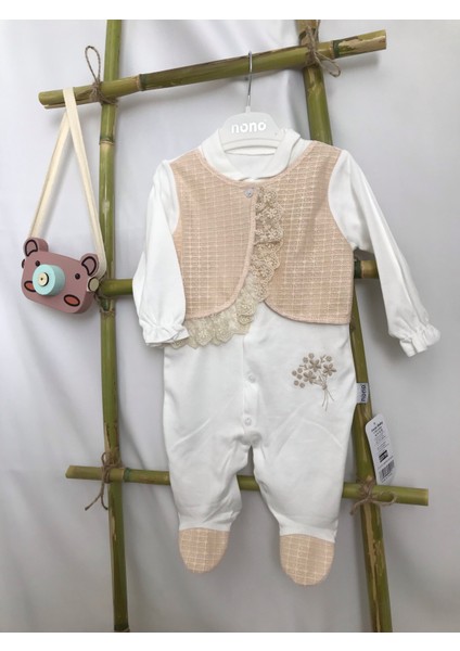 Dantelli Bolerolu Yenidoğan Kız Bebek Tulum %100 Pamuk Kumaşlı Bebek Tulum Modelleri Yenidoğan Kız Bebekleri Için Tulum Modelleri fiyatları