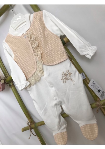 Dantelli Bolerolu Yenidoğan Kız Bebek Tulum %100 Pamuk Kumaşlı Bebek Tulum Modelleri Yenidoğan Kız Bebekleri Için Tulum Modelleri fırsatları