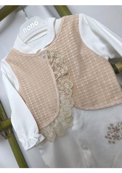 Dantelli Bolerolu Yenidoğan Kız Bebek Tulum %100 Pamuk Kumaşlı Bebek Tulum Modelleri Yenidoğan Kız Bebekleri Için Tulum Modelleri indirimleri