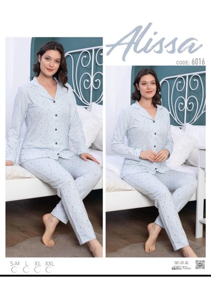 6016 Kadın Uzun Kol Pijama Takımı