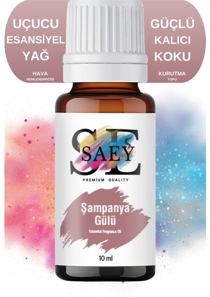 Şampanya Gülü Esansiyel Uçucu Koku Yağ Buhurdanlık Yağı Difüzör Esansı Hobi Esans 10ml