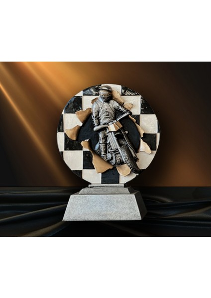 Ödül Kupası Go-Kart Karting 9cm Eninde 13CM Boyunda Grili,renkli Döküm, Ithal Kupa