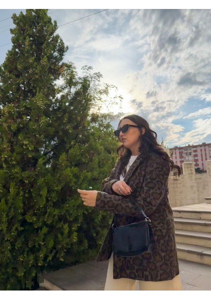 Leopar Desen Blazer Ceket modelleri
