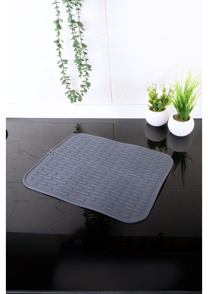 Büyük Boy Çok Amaçlı Bulaşık Matı Kaydırmaz Silikon 40 x 32 cm