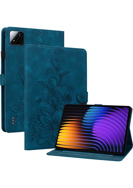Xiaomi Pad 7 / Pad 7 Pro Için Kabartmalı Deri Kılıf (Yurt Dışından)