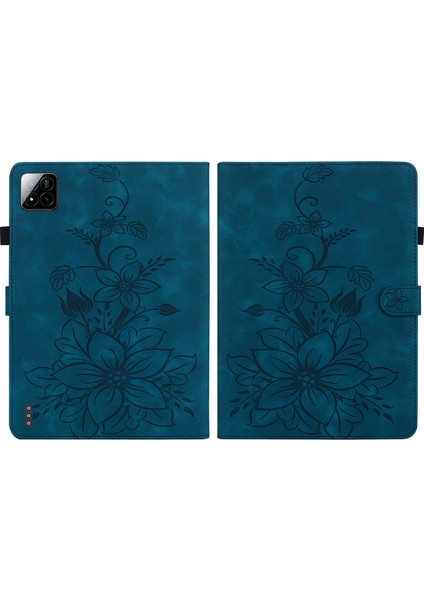 Xiaomi Pad 7 / Pad 7 Pro Için Kabartmalı Deri Kılıf (Yurt Dışından)