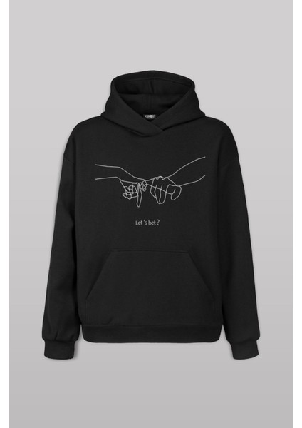 Iddia Sevgili Minimal Ön Baskılı Sweatshirt Unisex Kapüşonlu Hoodie