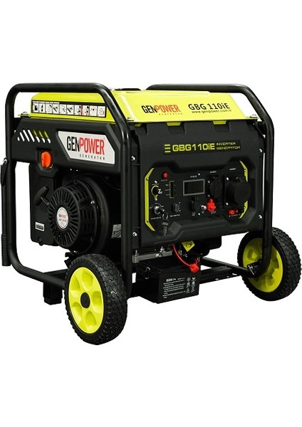Marka Gbg 110 Ie Oto Model 11 Kva, Benzinli, Otomatik Transfer Panolu, Tekerlekli, MONOFAZE(220 Volt) Inverter Portatif Jeneratör