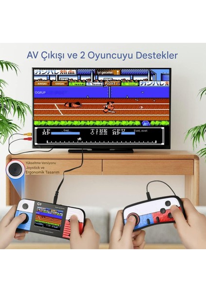 666 Klasik Oyunlu El Oyun Konsolu, Mini Retro Oyun Oynatıcısı Tv ve Iki Oyuncuyu Bağlama Destekli modelleri