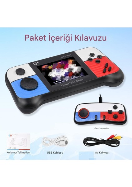666 Klasik Oyunlu El Oyun Konsolu, Mini Retro Oyun Oynatıcısı Tv ve Iki Oyuncuyu Bağlama Destekli fırsatları