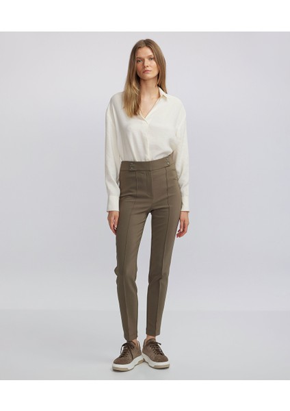 Metal aksesuarlı skinny fit pantolon IW6240003159014