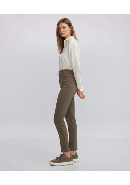 Metal aksesuarlı skinny fit pantolon IW6240003159014